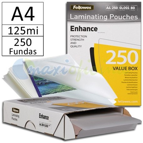 Albyco - Fundas Plastificar A4-2x125 (250) Micras - 100 Piezas - Película  de Laminación, Plastificadora, A4 Hojas Plastificar - Brillante 